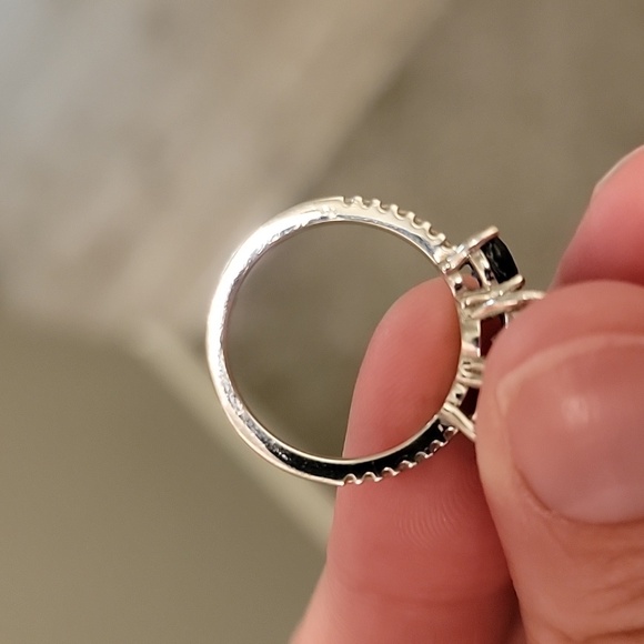 Diamond Nexus 3 Stone Accented Sapphire 14K Size 7 - Picture 14 of 16